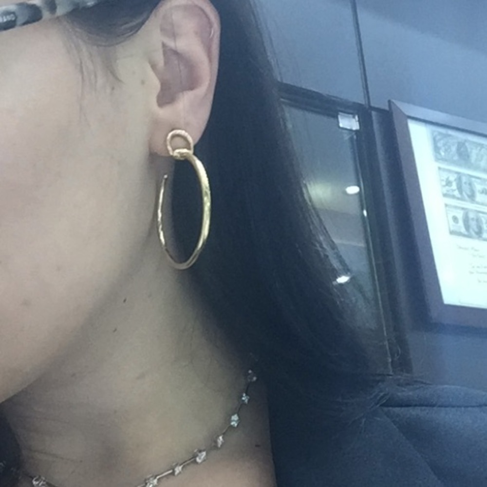 GUCCI gold hoop earrings